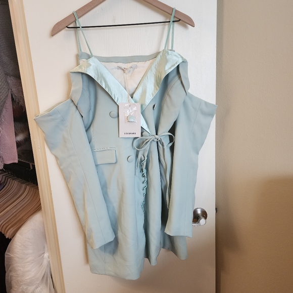 BBXBRAND Frosty Mint Blazer Dress - Picture 2 of 3